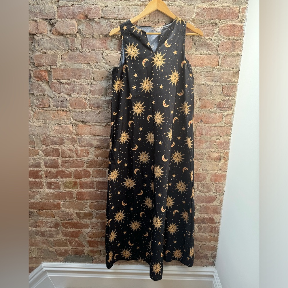 Sun moon and stars maxi dress